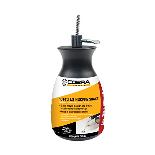 COBRA PRODUCTS CO 00710 Skinny Snake Drain Cleaner, Black
