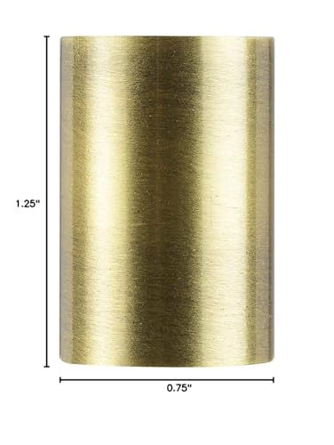 Aspen Creative 24019-42, Cylinder for Lamp Shade, Steel in Antique Brass Finish, 1-1/4" Height 2 Pack