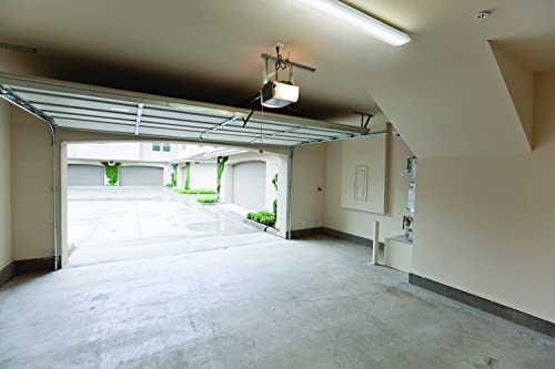 Lithonia Lighting 4 Foot LED Light Fixture, Low-Profile LED Wraparound Flush Mount Ceiling Light, 4000K Cool White, 120V, 48-Inch (FMLWL 48 840)