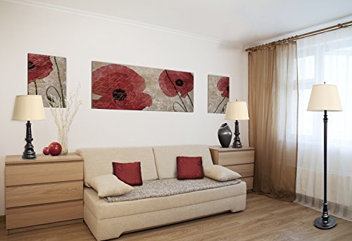 Elegant Designs LC1002-RBZ Traditional Style Restoration Bronze Three (3) Pack Lamp Set (2 Table Lamps, 1 Floor Lamp)