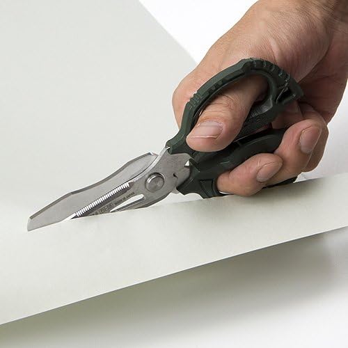 ENGINEER PH-55 Multi-Function 160mm Scissors for Electricians, 4-in-1 Combi Blade – Cuts Carpet, Leather, Wire, Rope & More, Japan