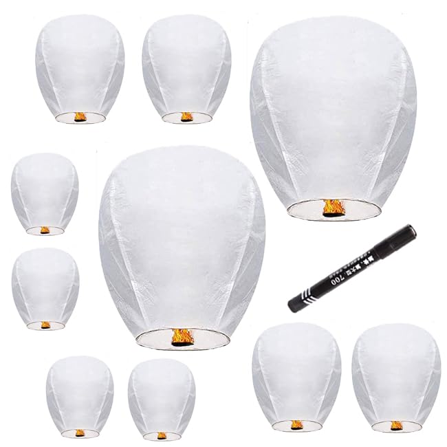 11-Piece Paper Lanterns Set with C-Clips for Easy Hanging – Perfect for Beach, Sports & Party Decorations, Hassle-Free Setup