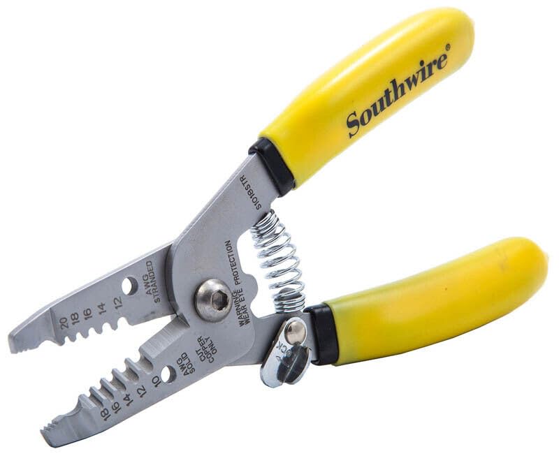 Southwire S1018STR Wire Stripper & Cutter Tool for 10–18 AWG Solid & 12–20 AWG Stranded Wire