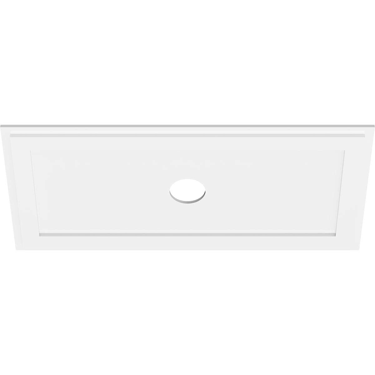 Ekena Millwork CMP40X20RE-04000 Rectangle Architectural Grade PVC Contemporary Urethane Ceiling Medallions 40"W x 20"H x 4"ID x 14"C x 1"P