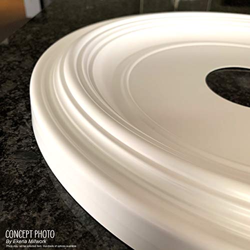 Ekena Millwork CMP22BA Baltimore Thermoformed PVC Ceiling Medallion (Fits Canopies up to 7 3/4"), 22"OD x 3 1/2"ID x 1"P