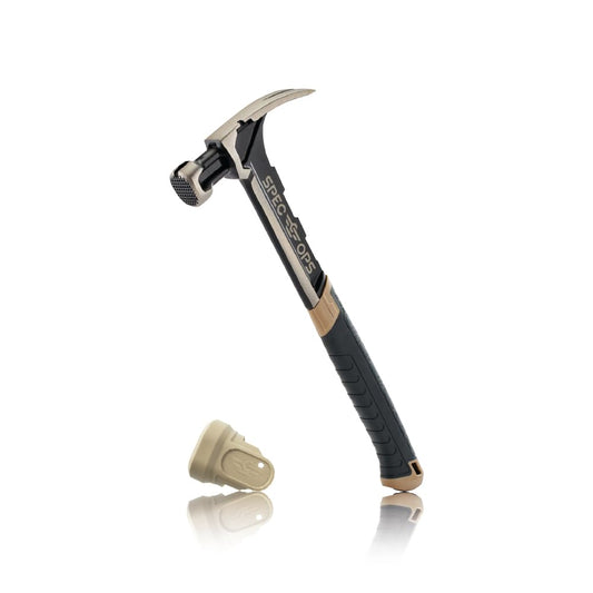 Spec Ops Tools Framing Hammer, 28 oz, Rip Claw, Milled Face, Soft Mallet Cap, Shock-Absorbing Grip, 3% Donated to Veterans