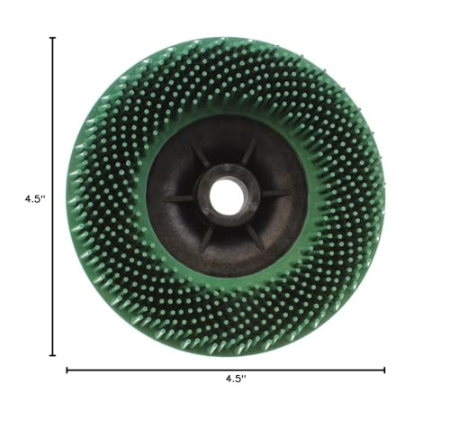 3M Abrasive 048011-24241 Scotch-Brite Bristle Discs, 4 1/2", 50 RPM and 12,000 RPM, Green