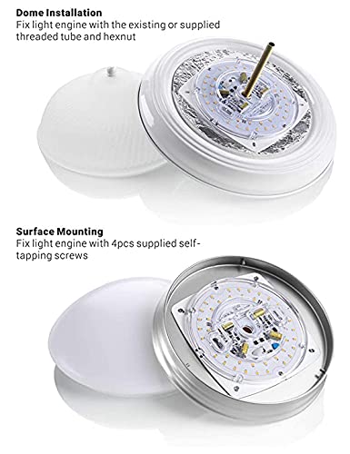 4" LED Light Engine Retrofit Kit, 17W 5000K 1200LM, CRI90, UL/ES/JA8 Certified – Fits Ceiling Flush, Fans, Pendants & Garden Lights