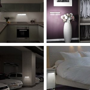 **Leadleds I-007 10-LED Wireless Motion Sensor Light, Battery Operated, Magnetic Strip, Auto On/Off for Closet, Stairs, Hallway**