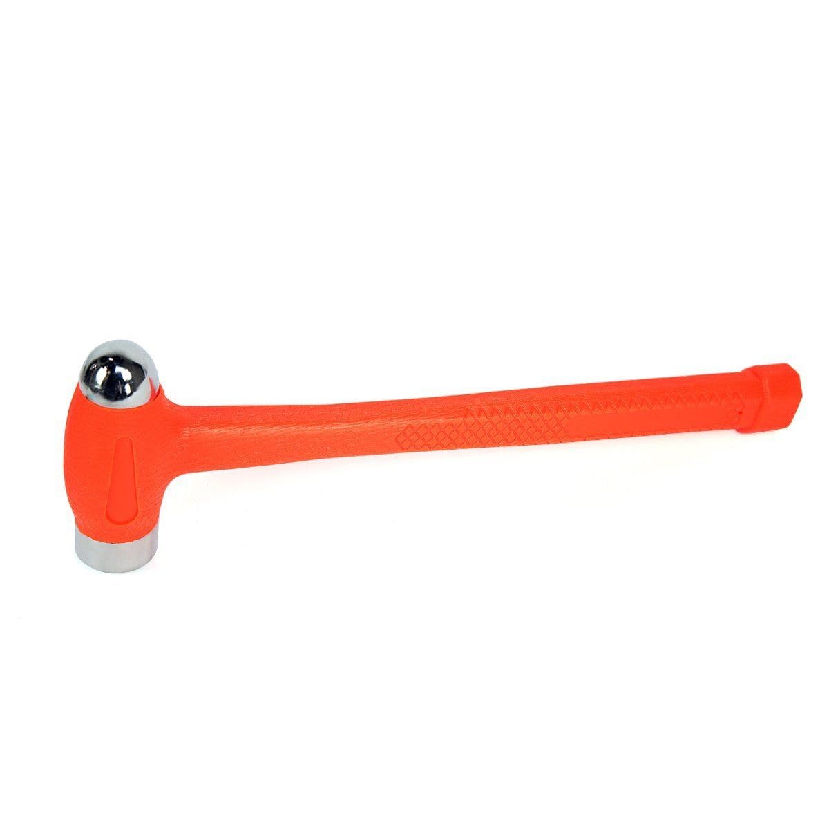 XtremepowerUS 32oz Dead Blow Hammer Dual Head 2lbs Ball Peen Blow Striking Flat Pein Non-Slip Handle, Orange