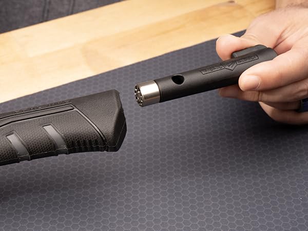 Real Avid Armorer's Master Hammer - 20 Ounce 9-1/2" Hammer with Changing Heads Including Soft Blow, Steel, Rubber & Brass Head + Magnetic Pin Starter