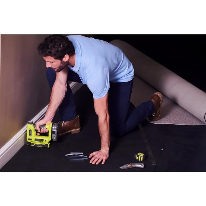 Ryobi 18-Volt ONE+ Cordless Compression Drive 3/8 in. Crown Stapler (Tool Only) P317