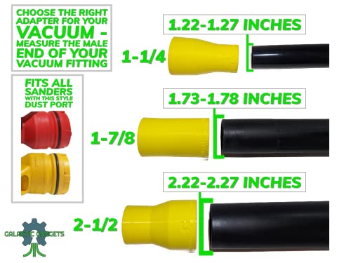 Vacuum Adapter for Dewalt Sanders – Superior Dust Collection & Precision Fit - Galactic Gadgets (2-1/2in - Black)