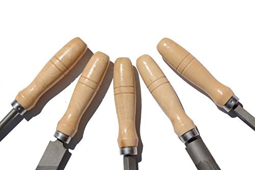 ACCOCO Wooden File Handle with Strong Metal Collars for 7.5''-15'' File Rasp (5 Pack) (Large)
