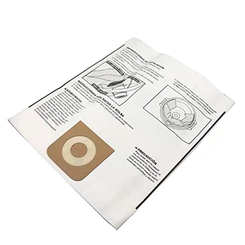6-Pack Vacuum Dust Bags for Craftsman & Ridgid 16–20 Gallon Shop Vacuums, CMXZVBE38749 Replacement Accessories