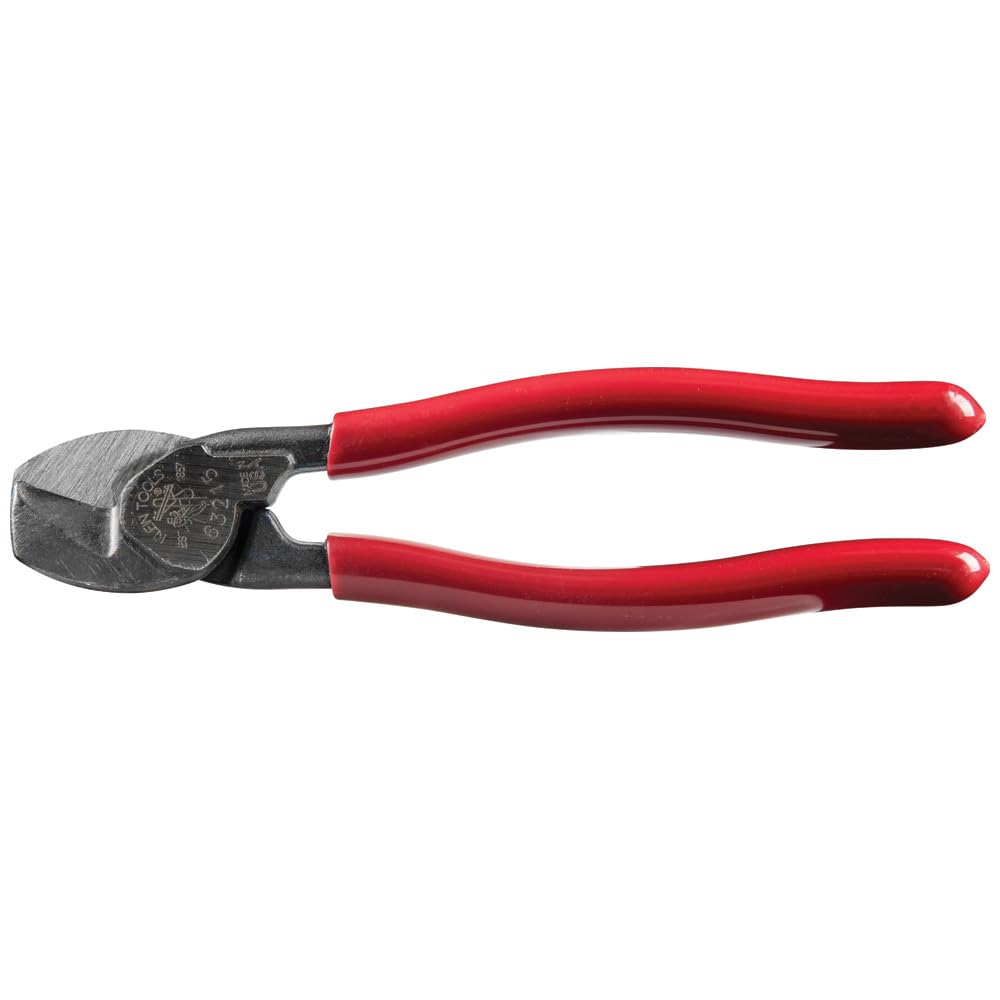 Klein Tools 63215 Cable Cutter, Made in USA, High-Leverage 6.5-Inch Compact, Forged From US Made Steel, Ideal for Cutting Aluminum and Copper Cable