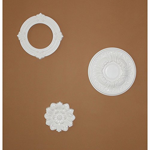 Ekena Millwork CM11BN Benson Ceiling Medallion, 11 1/8"OD x 6 1/8"ID x 5/8"P, Factory Primed