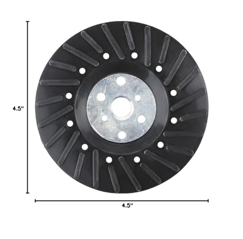 BHA Angle Grinder Ribbed Backing Pad for Resin Fiber Disc, 4.5" x 5/8"-11