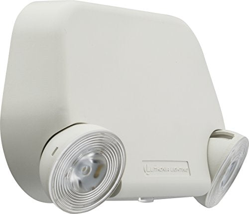 Lithonia Lighting Basics Low Profile LED Emergency Light, Ceiling or Wall Mount, Dual Voltage 120/277V, White Thermoplastic (EU2L M12)