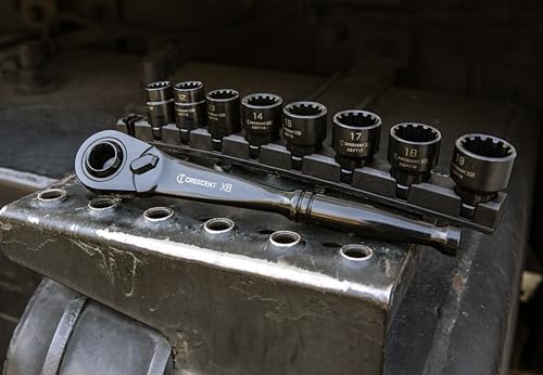 Crescent 25 Piece 3/8" Drive Pass-Thru X6 Standard Spline Mechanics Tool Set - CX6PT25