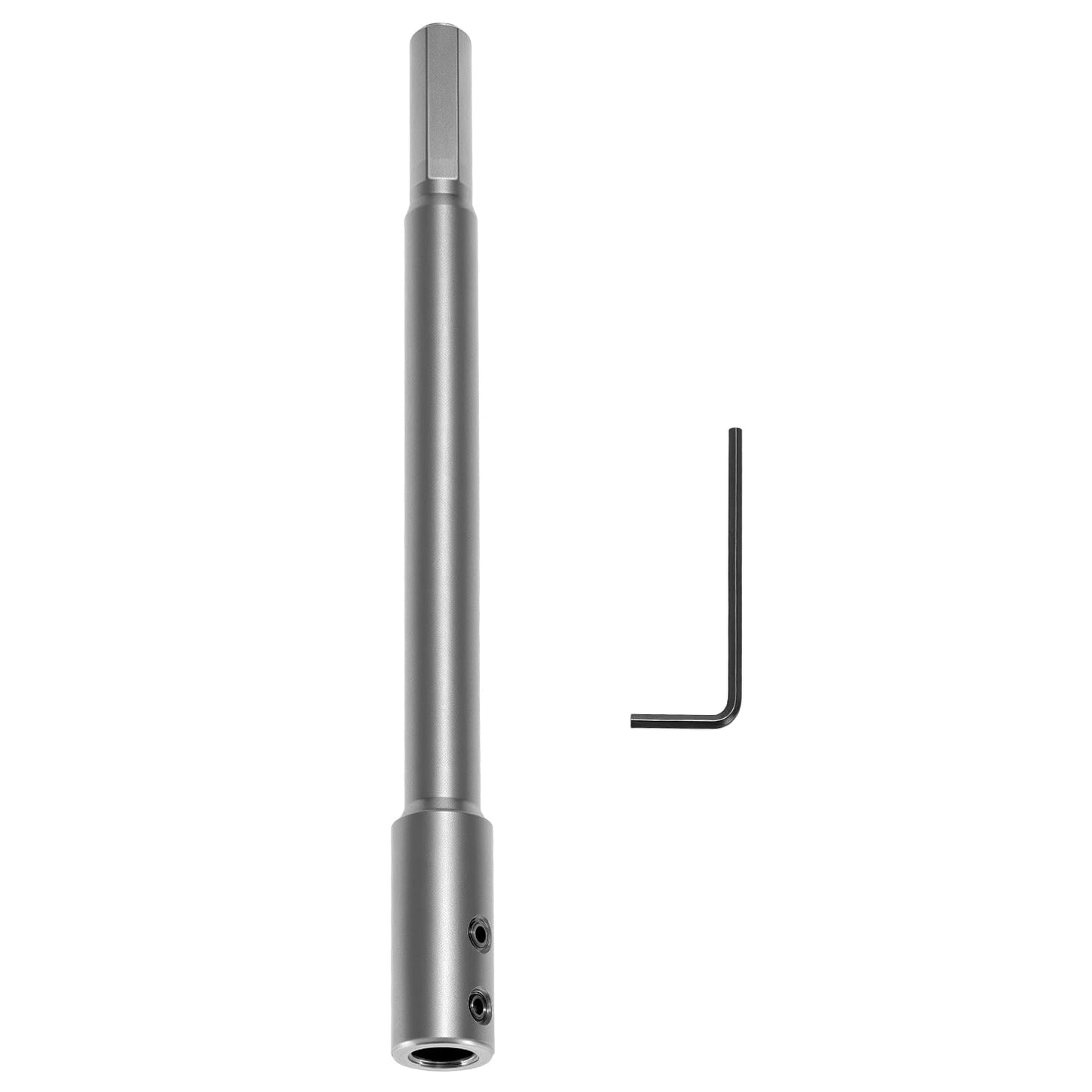 QWORK 7-Inch Extra Long Forstner Bit Extension, 5-3/4 Inch Extension, Compatible with 3/8" Round or Hex Shaft