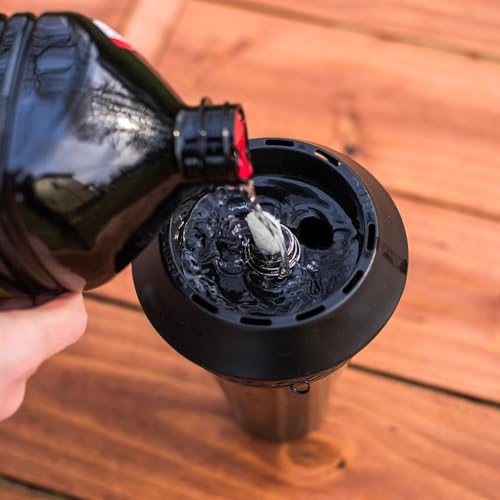 TIKI Island King 65" Outdoor Metal Torch – Weather-Resistant Patio & Garden Torch with Long-Lasting Wick, Snuffer & Easy Refill, Brown