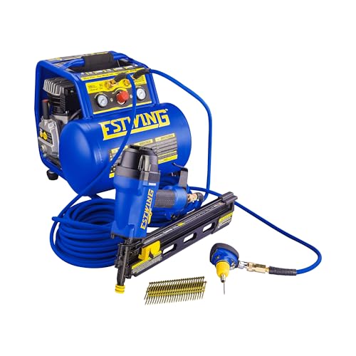 Estwing E1450PVCR 1/4" x 50' PVC / Rubber Hybrid Air Hose with Brass 1/4" NPT Industrial Fitting and Universal Quick Connect Coupler