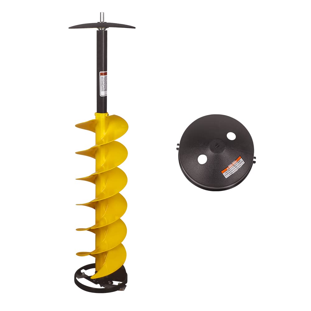 Nordic Legend E-Drill Unit - Cordless Nylon Ice Drill Auger with Centering Point Blade, Ice Auger Bit with Drill Adapter & Top Plate for Ice Fishing