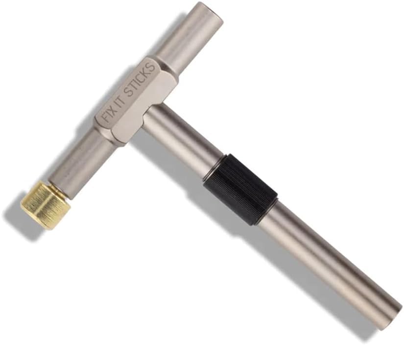 Fix It Sticks All-in-One Torque Driver Kit, ±10% Accurate 15–65 in-lbs, T-Way Wrench Bits, Socket Adapters, Brass Hammer Head