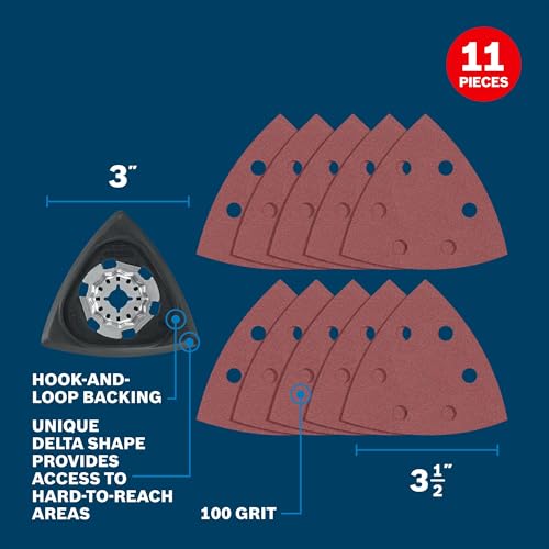 Bosch OSL350SPDK 11 pc. Starlock® Oscillating Multi-Tool Delta Sanding Pad Kit