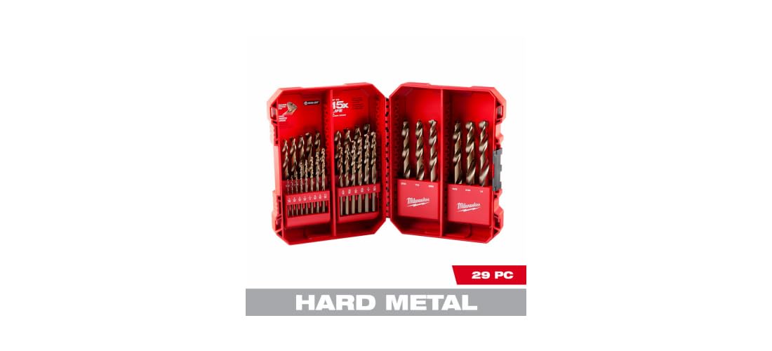 Milwaukee Electric Tools 48-89-2332 29Pc Cobalt Helix Drill Bit Set, Red