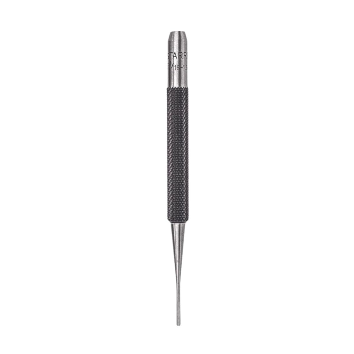 Starrett 565A Drive Pin Punch, 4" Length, 1/16" Diameter, Knurled Grip, Hardened Steel for Driving Pins In/Out of Workpieces