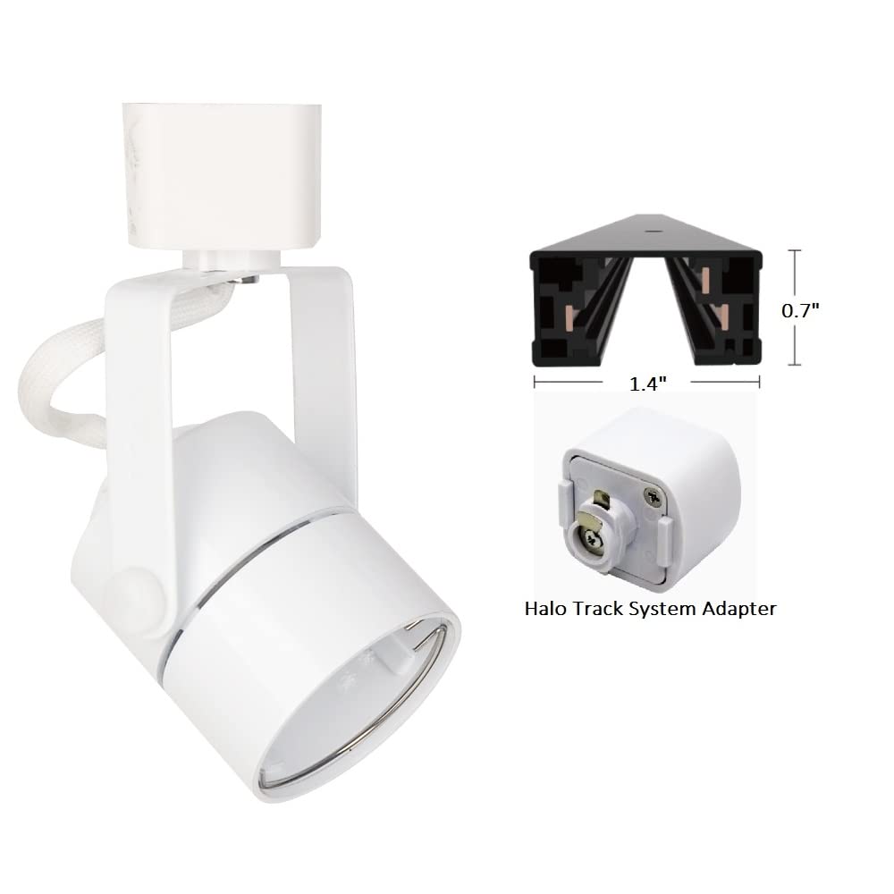 SHILIHE MR16 GU10 Halo Track Lighting Heads fixtures(no Bulb), ETL Listed,White,4Pack