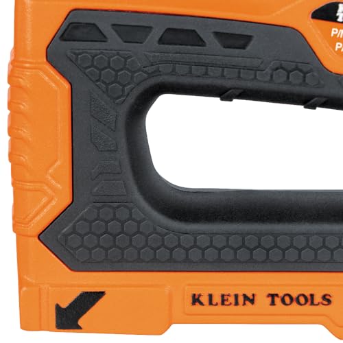 Klein Tools 80169 Heavy-Duty Cable Stapler with 600 Insulated Staples, Includes 300-Pack 19/32 x 11/32-Inch and 300-Pack 31/64 x 13/64-Inch Sizes