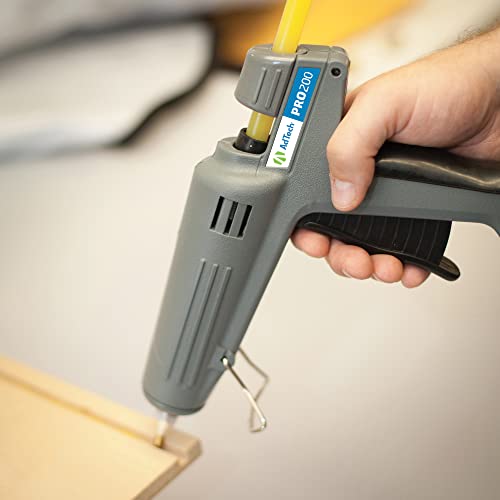 AdTech Industrial High-Output Hot Melt Glue Gun, 200W – Professional Grade for Carpentry, Repairs & Remodeling, Grey