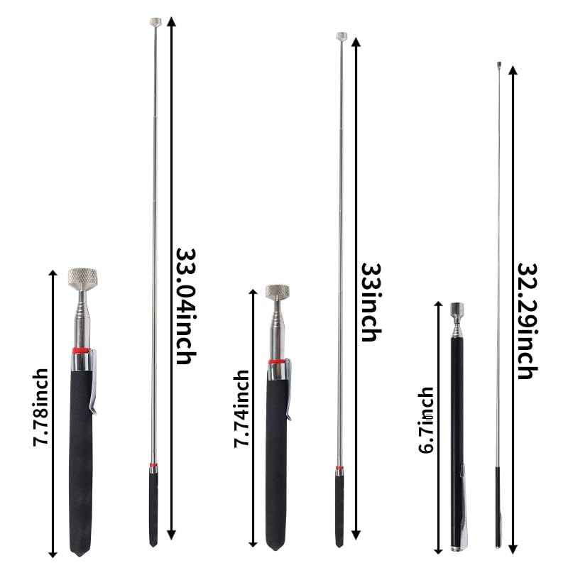 VortecSys 7-Piece Telescoping Magnetic Pickup & Inspection Tool Set with LED, Mirrors & Magnet Sticks – Best Gadgets Gifts for Men