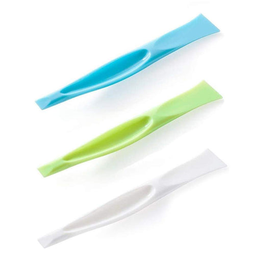 3 PCS Multipurpose Cleaning Scraper Tool - Non-Scratch Hard Plastic Sticker Scraper Tool for Kitchen Cleaning, Label Remover, Gum Cleaner