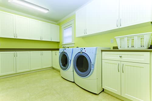 Lithonia Lighting 4 Foot LED Light Fixture, Low-Profile LED Wraparound Flush Mount Ceiling Light, 4000K Cool White, 120V, 48-Inch (FMLWL 48 840)