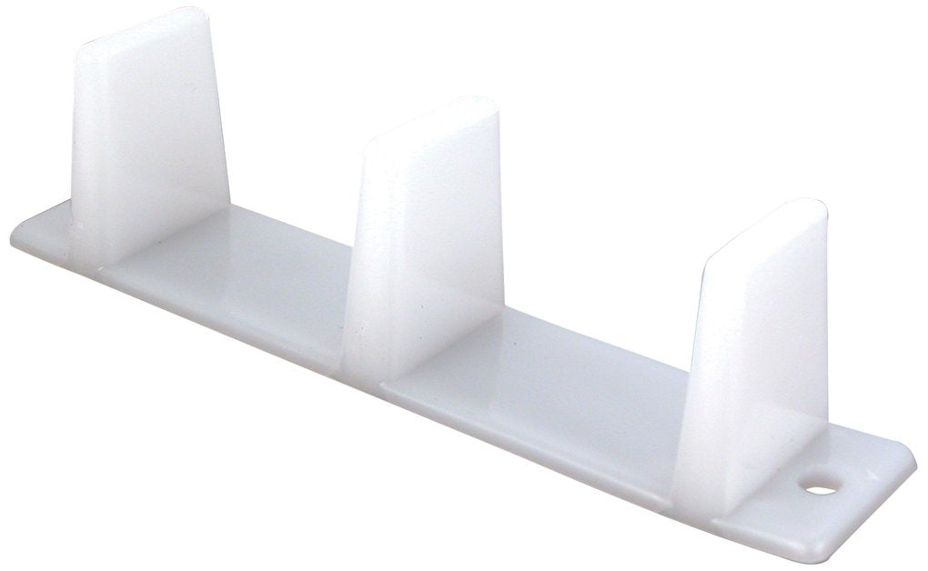 Prime-Line N 6563 Plastic Sliding Closet Door Guide for 1-3/8 Inch Thick Doors, Set of 2, White