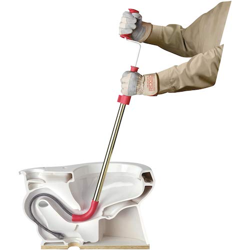 RIDGID 59787 Model K-3 Toilet Auger with Unclogging 3-Foot Snake and Bulb Head
