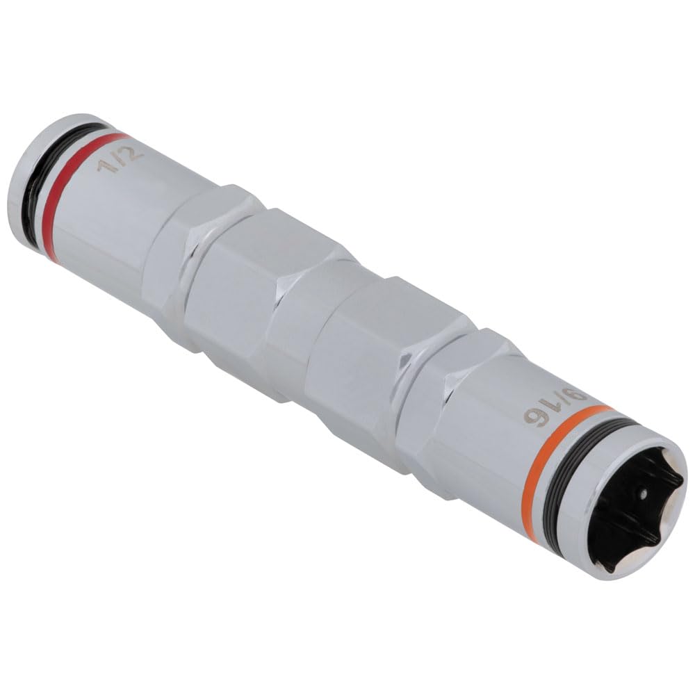 Klein Tools 32809MAG 9-in-1 Multi-Nut Driver Tool, Magnetic SAE Pass Through Driver with Hex Nut Sizes 3/16 to 3/4-Inch