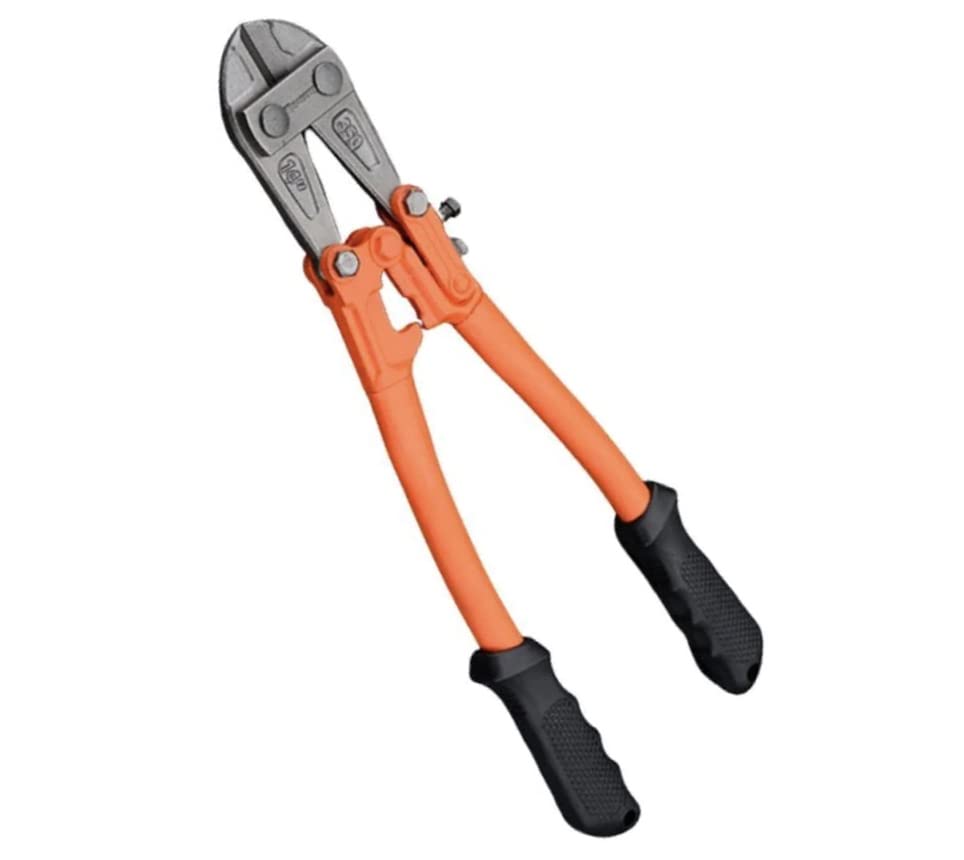 Edward Tools 14" Small Bolt Cutter, Heavy Duty T8 Steel Blade for Wire, Chain, Metal Rods & Screws, Compact with Rubber Grip Handles