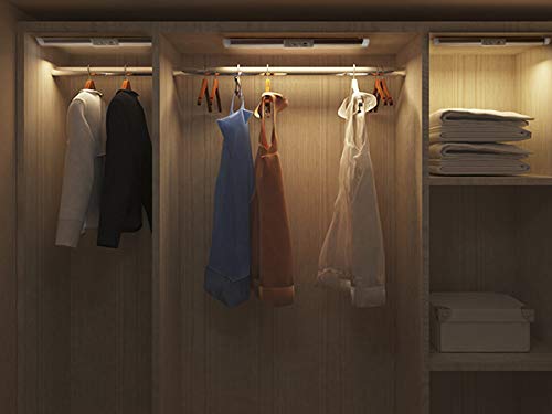 Joyzy 2-Pack Motion Sensor Closet Lights, Eye Protection LED, Battery & Rechargeable, Wireless for Wardrobe, Pantry, Cabinet Lighting