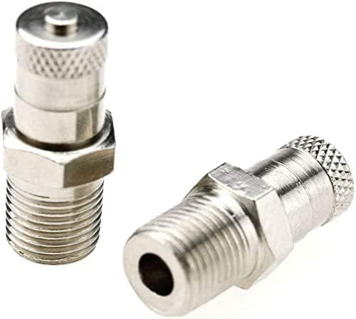 Auto-plaza 2 pcs 1/8 Inch BSPT Schrader Tank Valve 25mm Wheel Air Compressor 35 Bar 500 PSI