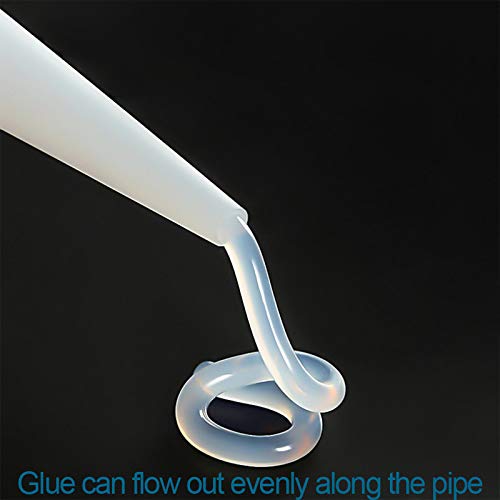 30pcs Plastic Caulking Gun extender Caulk Nozzle Tip Tool for Sausage Caulking Gun, Caulk Nozzles Applicator, Easy To Use, White,ZUOFANG