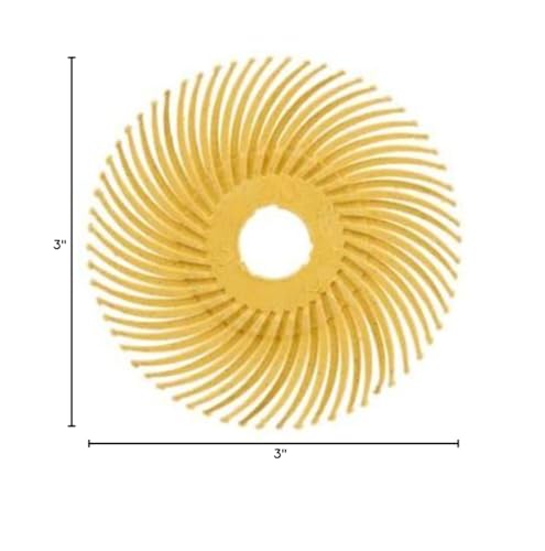 3M Scotch-Brite 80 Grit Yellow Radial Bristle Discs (Pack of 5) for Angle Grinder