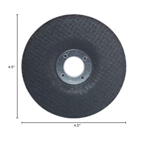 BHA Depressed Center Metal Grinding Wheels for Angle Grinders, 4.5” x 1/4” x 7/8” - 5 Pack