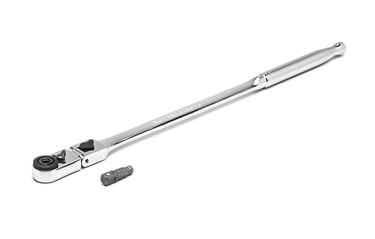 GEARWRENCH 1/4" Drive 72 Tooth Quick Release Locking Flex Slim Head Ratchet, 12" - 81030