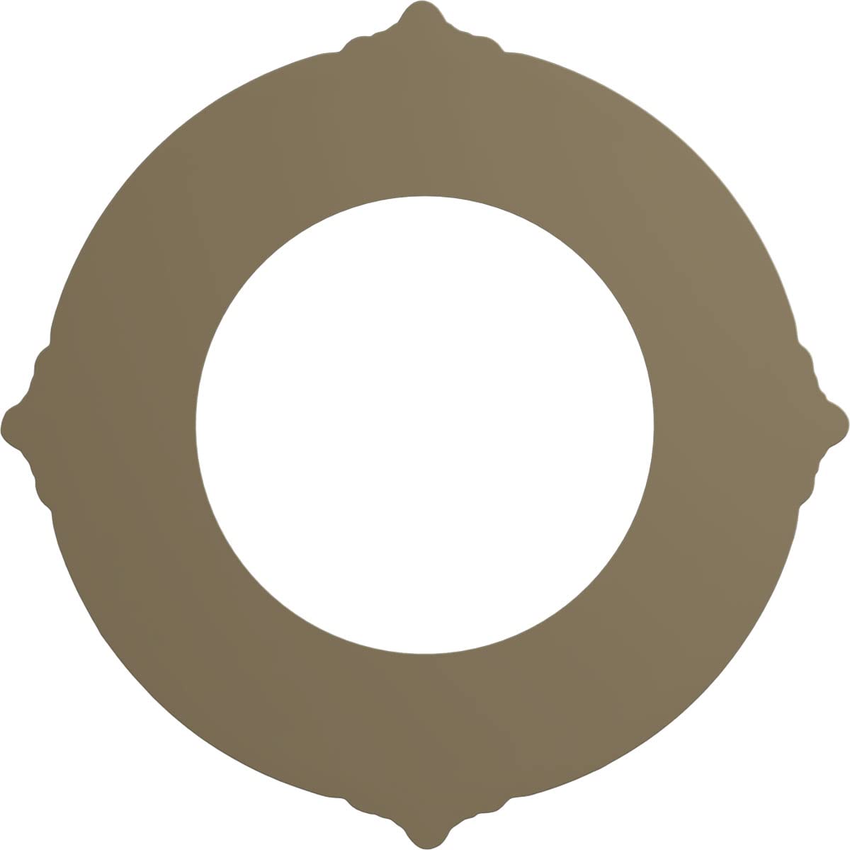 Ekena Millwork CM11BN Benson Ceiling Medallion, 11 1/8"OD x 6 1/8"ID x 5/8"P, Factory Primed