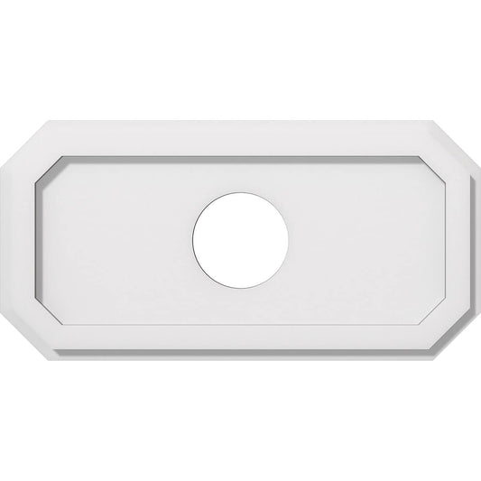 Ekena Millwork CMP20X10ED-04000 Emerald Architectural Grade PVC Contemporary Urethane Ceiling Medallions 20"W x 10"H x 4"ID x 7"C x 1"P